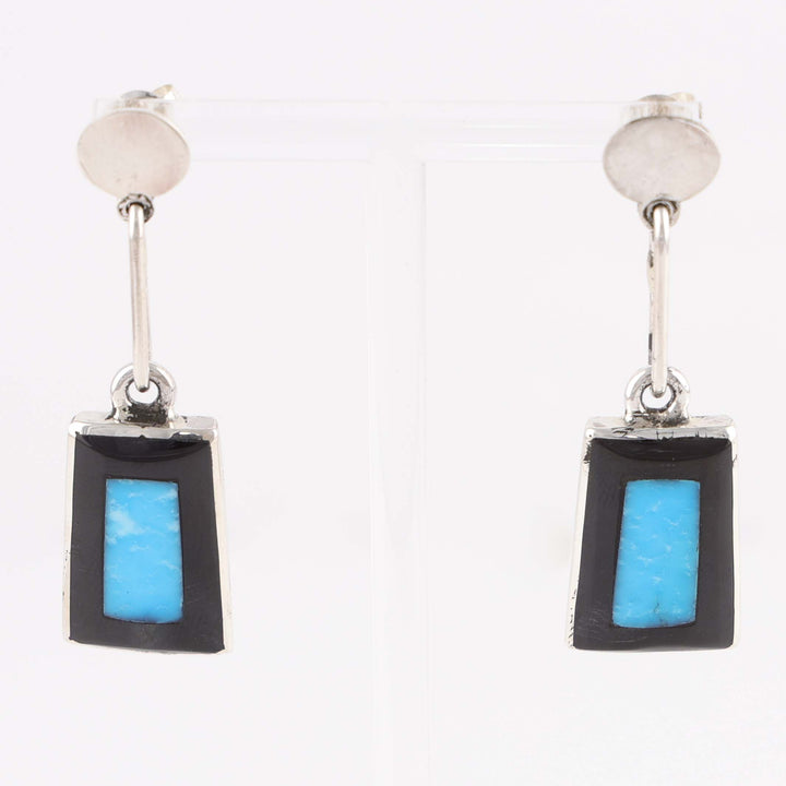 Turquoise and Jet Earrings