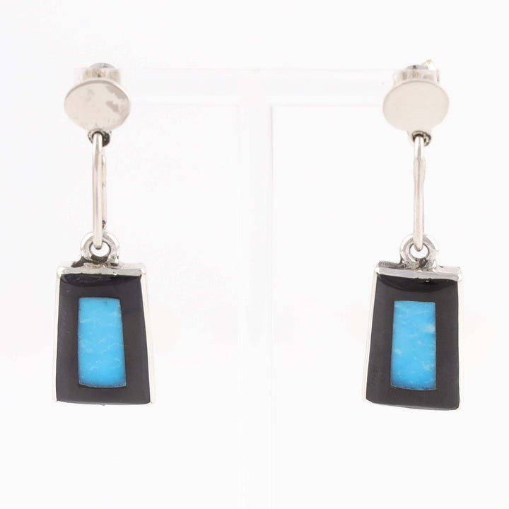 Turquoise and Jet Earrings