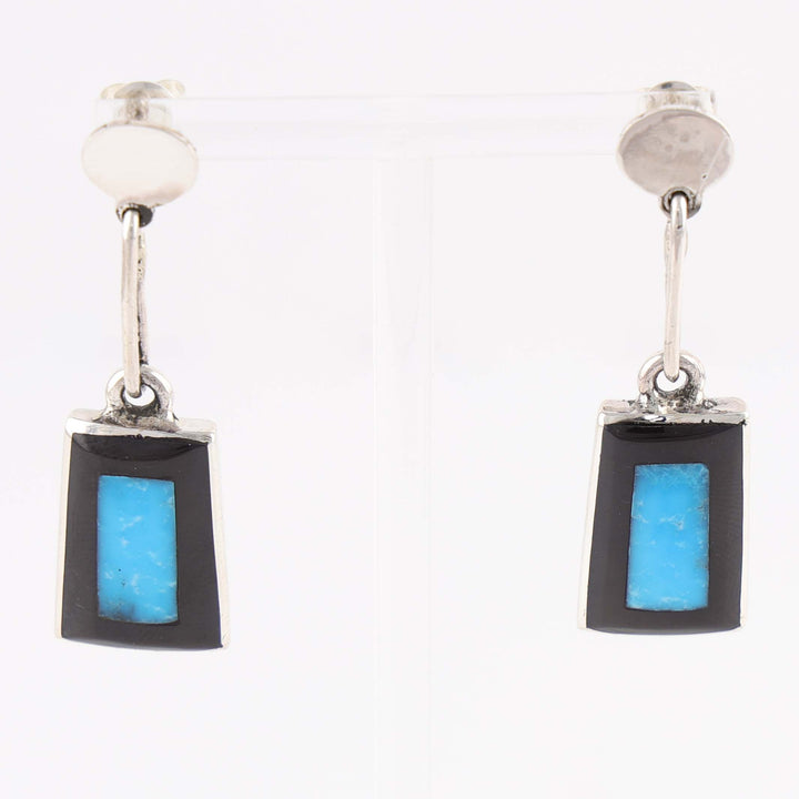 Turquoise and Jet Earrings