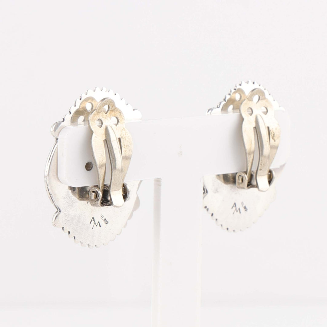 Kingman Turquoise Clip Earrings