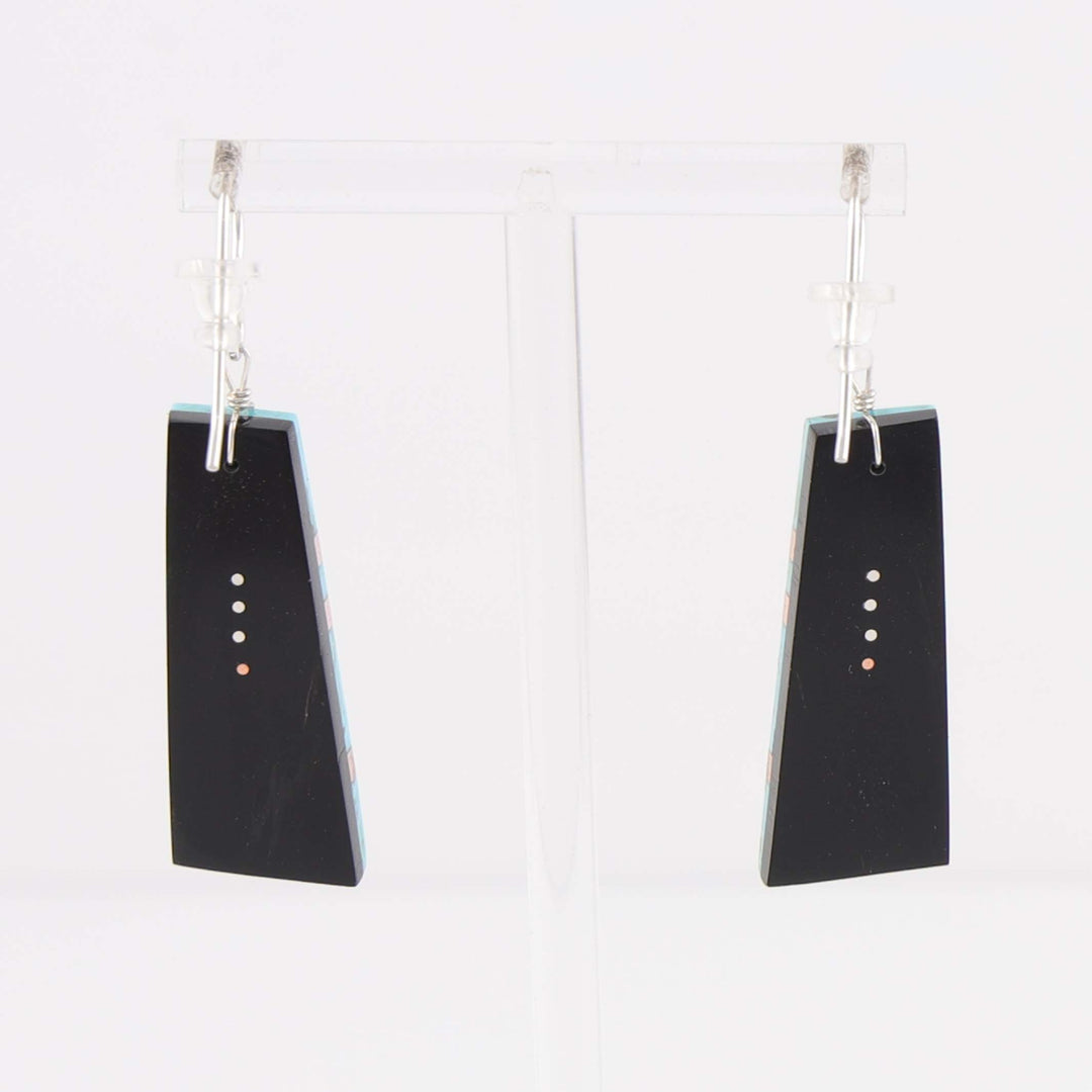 Kingman Turquoise and Copper Earrings
