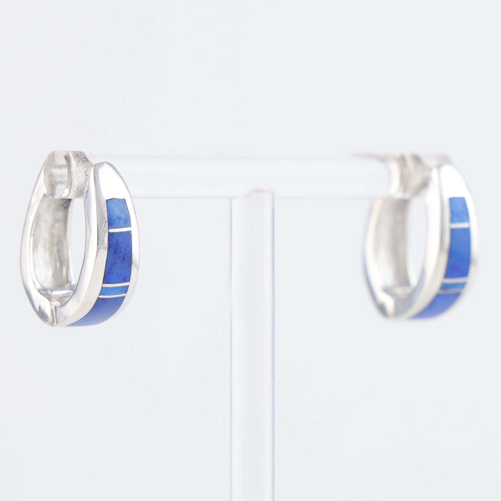 Navajo Lapis Huggie Earrings