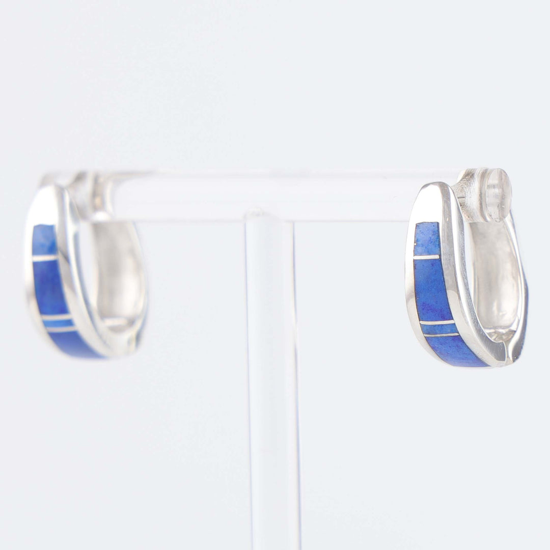 Navajo Lapis Huggie Earrings