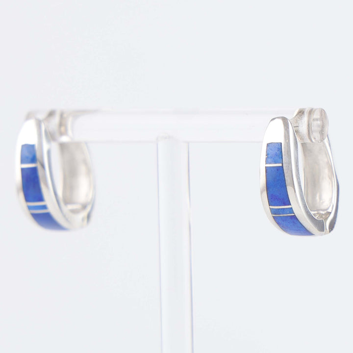Navajo Lapis Huggie Earrings