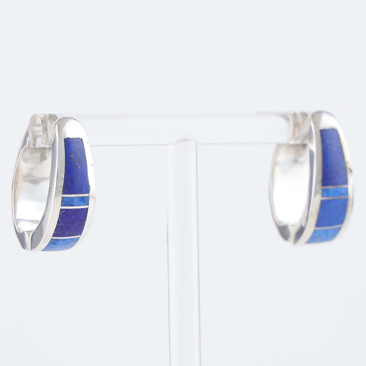Navajo Lapis Huggie Earrings