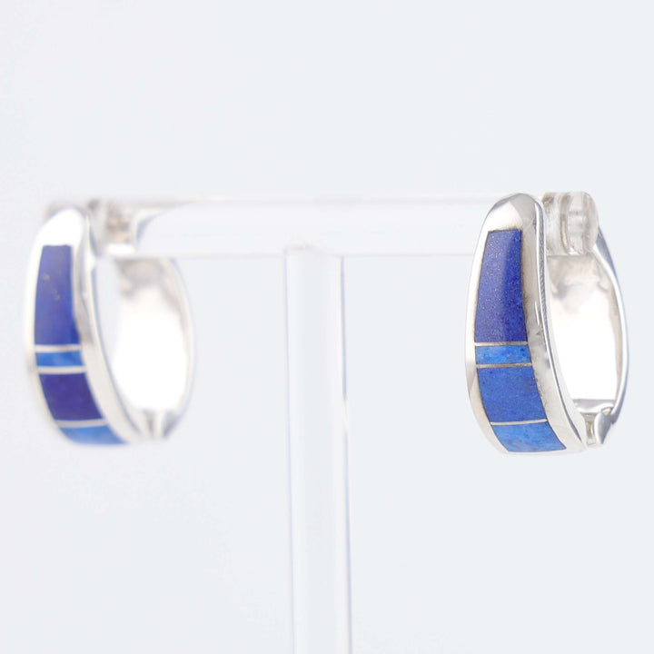 Navajo Lapis Huggie Earrings
