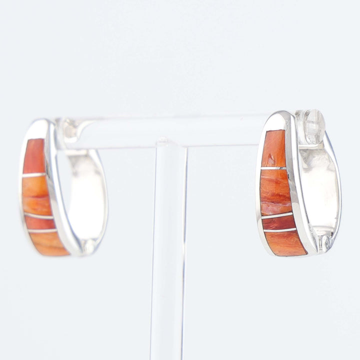 Navajo Spiny Oyster Huggie Earrings