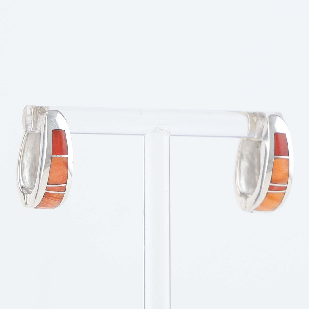 Navajo Spiny Oyster Huggie Earrings