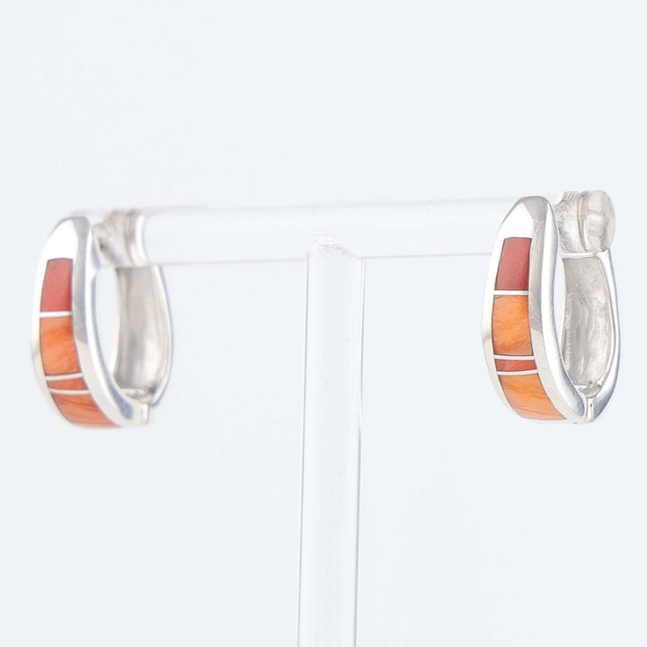 Navajo Spiny Oyster Huggie Earrings