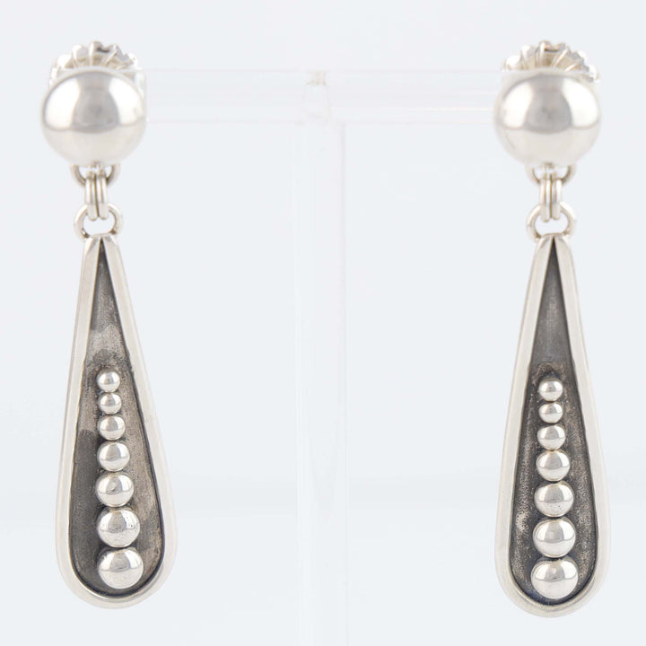 Navajo Silver Teardrop Dangle Earrings