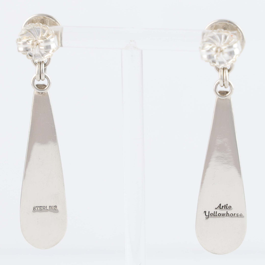 Navajo Silver Teardrop Dangle Earrings