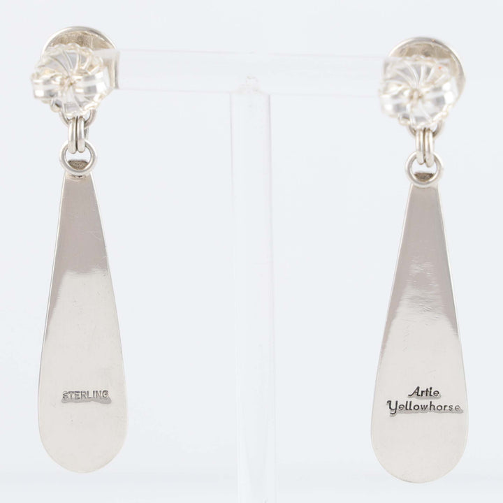 Navajo Silver Teardrop Dangle Earrings