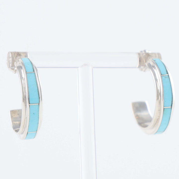 Kingman Turquoise Hoop Earrings