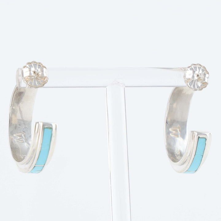 Kingman Turquoise Hoop Earrings