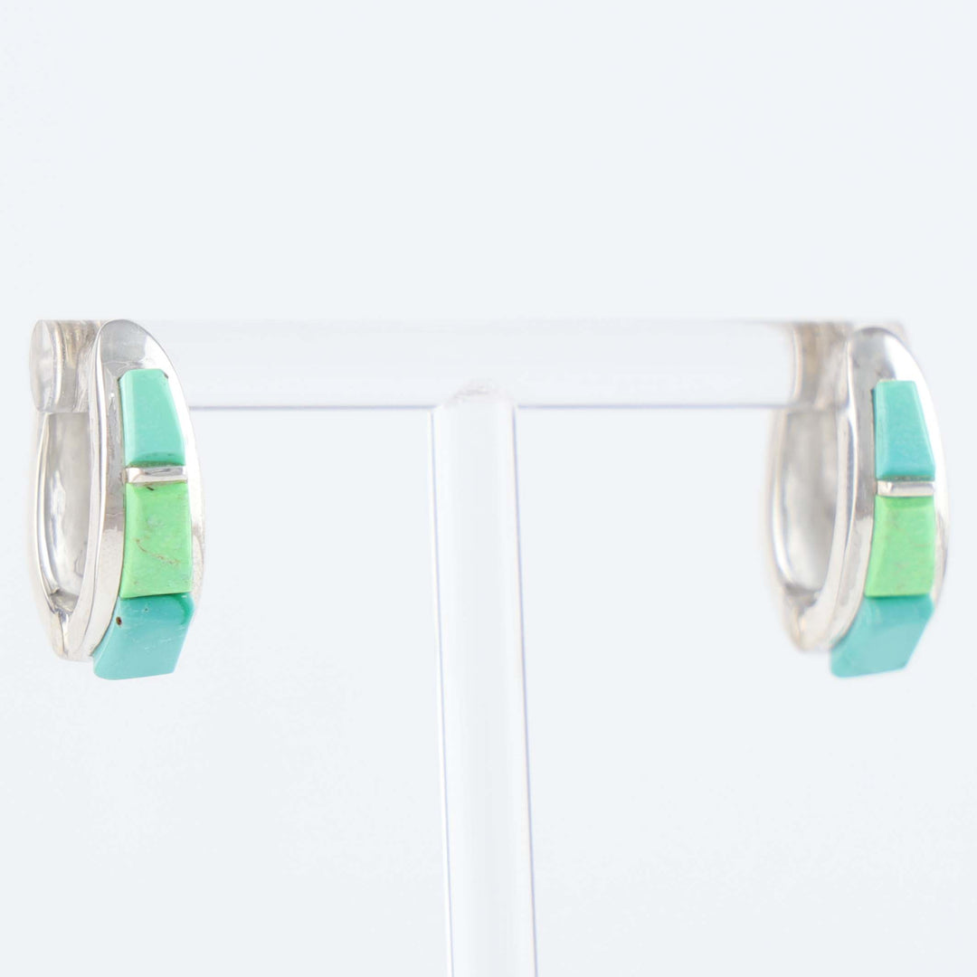 Navajo Inlay Huggie Earrings