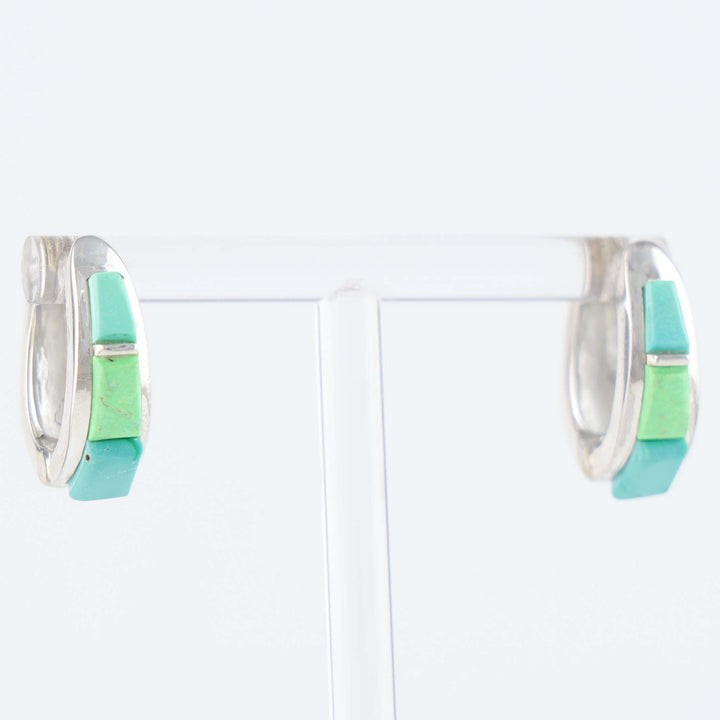 Navajo Inlay Huggie Earrings