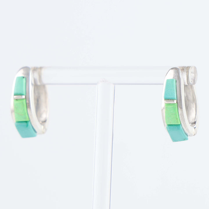 Navajo Inlay Huggie Earrings