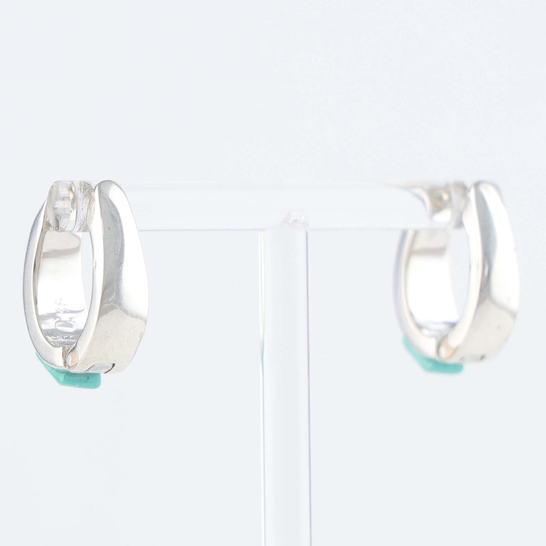 Navajo Inlay Huggie Earrings