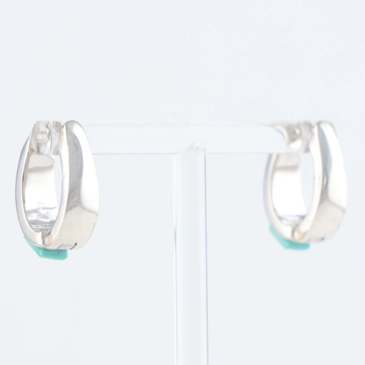 Navajo Inlay Huggie Earrings