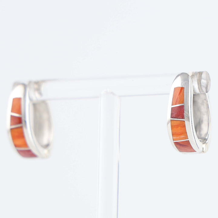 Spiny Oyster Huggie Earrings