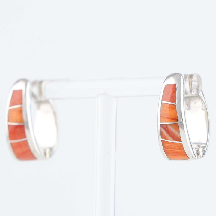 Spiny Oyster Huggie Earrings