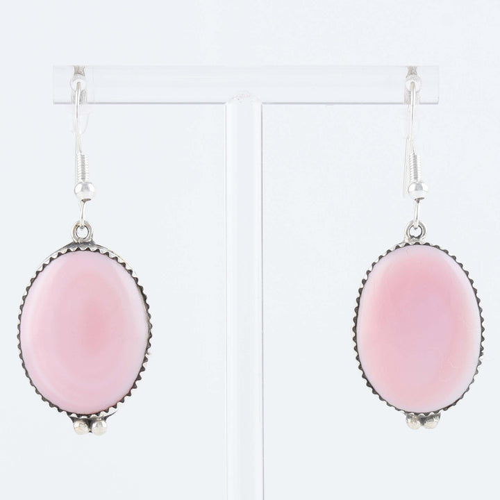 Navajo Pink Conch Shell Earrings