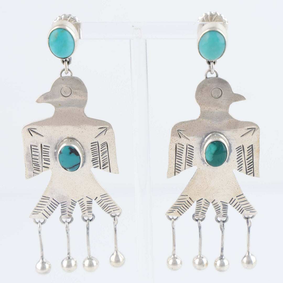 Turquoise Thunderbird Earrings