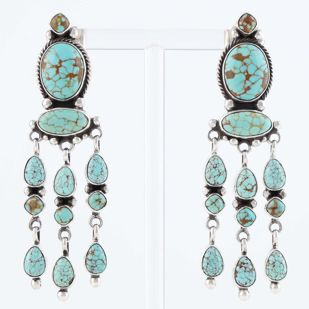 Number Eight Turquoise Earrings