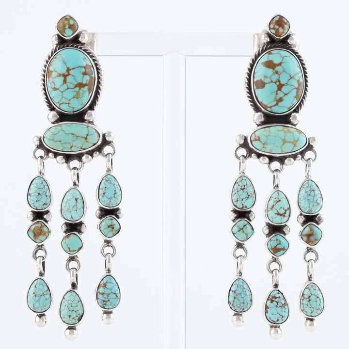 Number Eight Turquoise Earrings