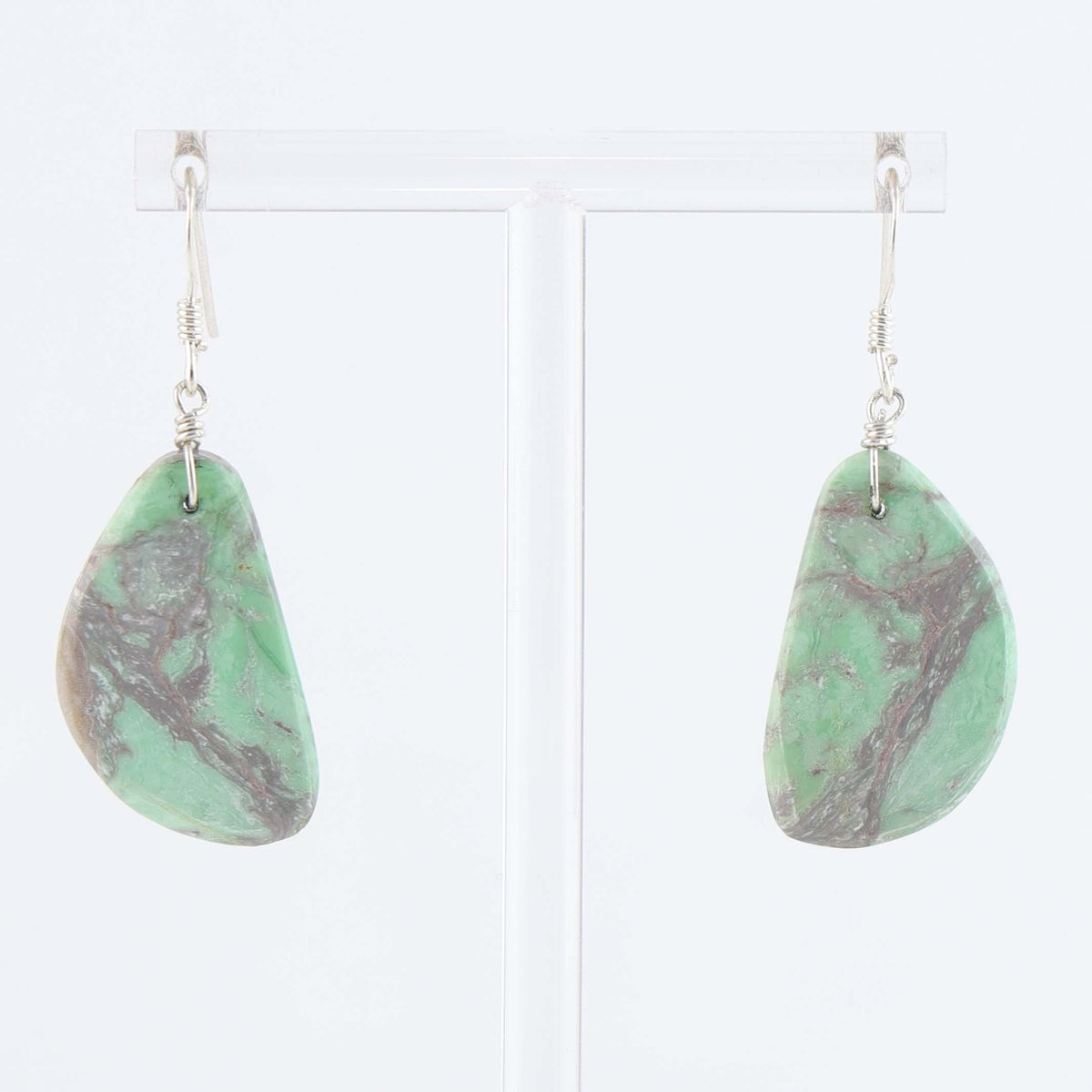 Santo Domingo Broken Arrow Turquoise Earrings by Ray Lovato