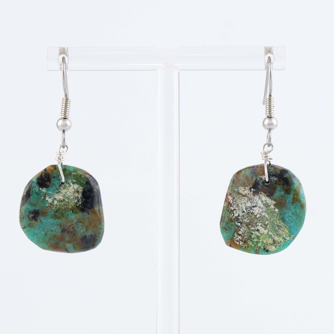 Santo Domingo Broken Arrow Turquoise Earrings
