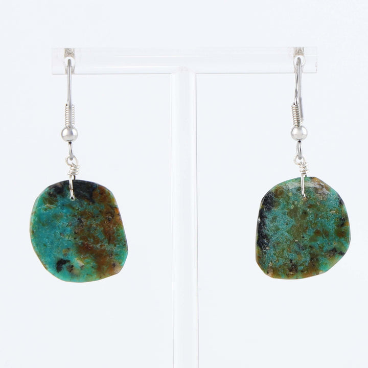 Santo Domingo Broken Arrow Turquoise Earrings