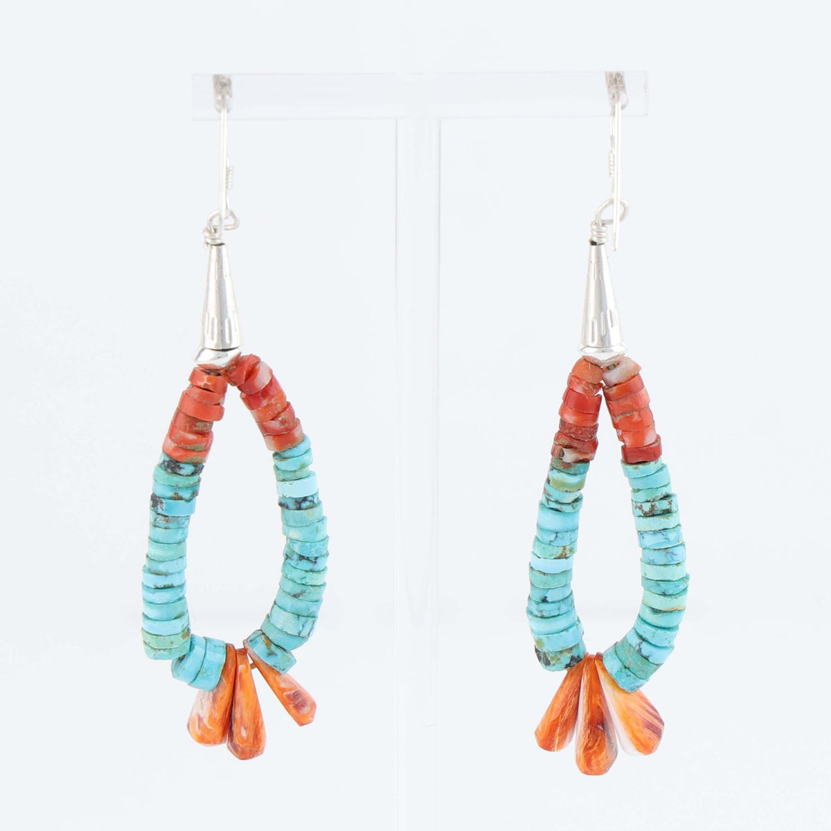 Santo Domingo Jacla Earrings by Ray Lovato