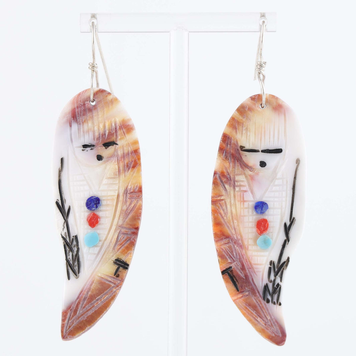 Zuni Corn Maiden Earrings by Gloria Chattin
