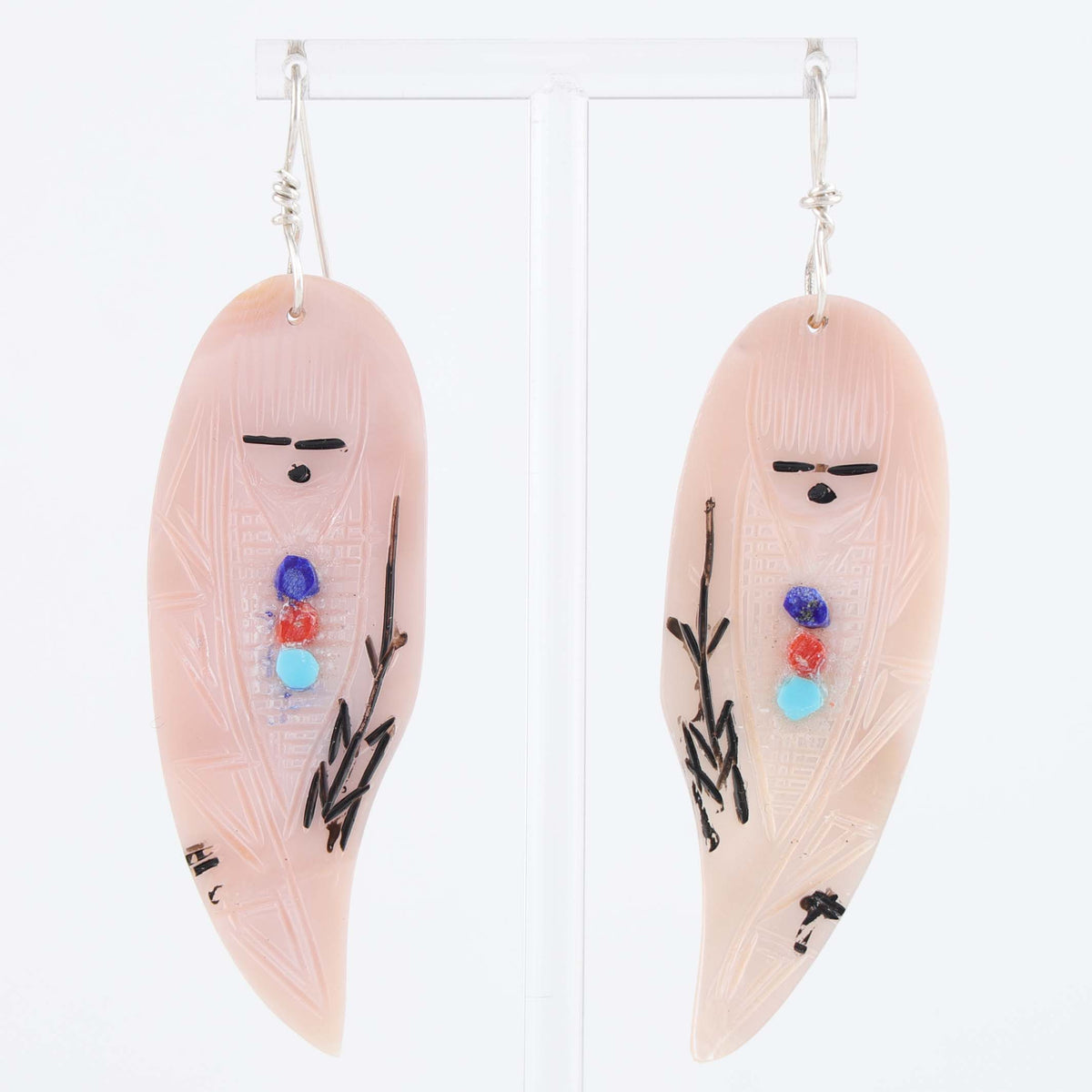 Zuni Corn Maiden Earrings by Gloria Chattin