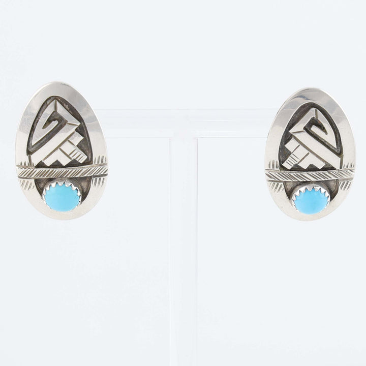 Navajo Sleeping Beauty Turquoise Earrings