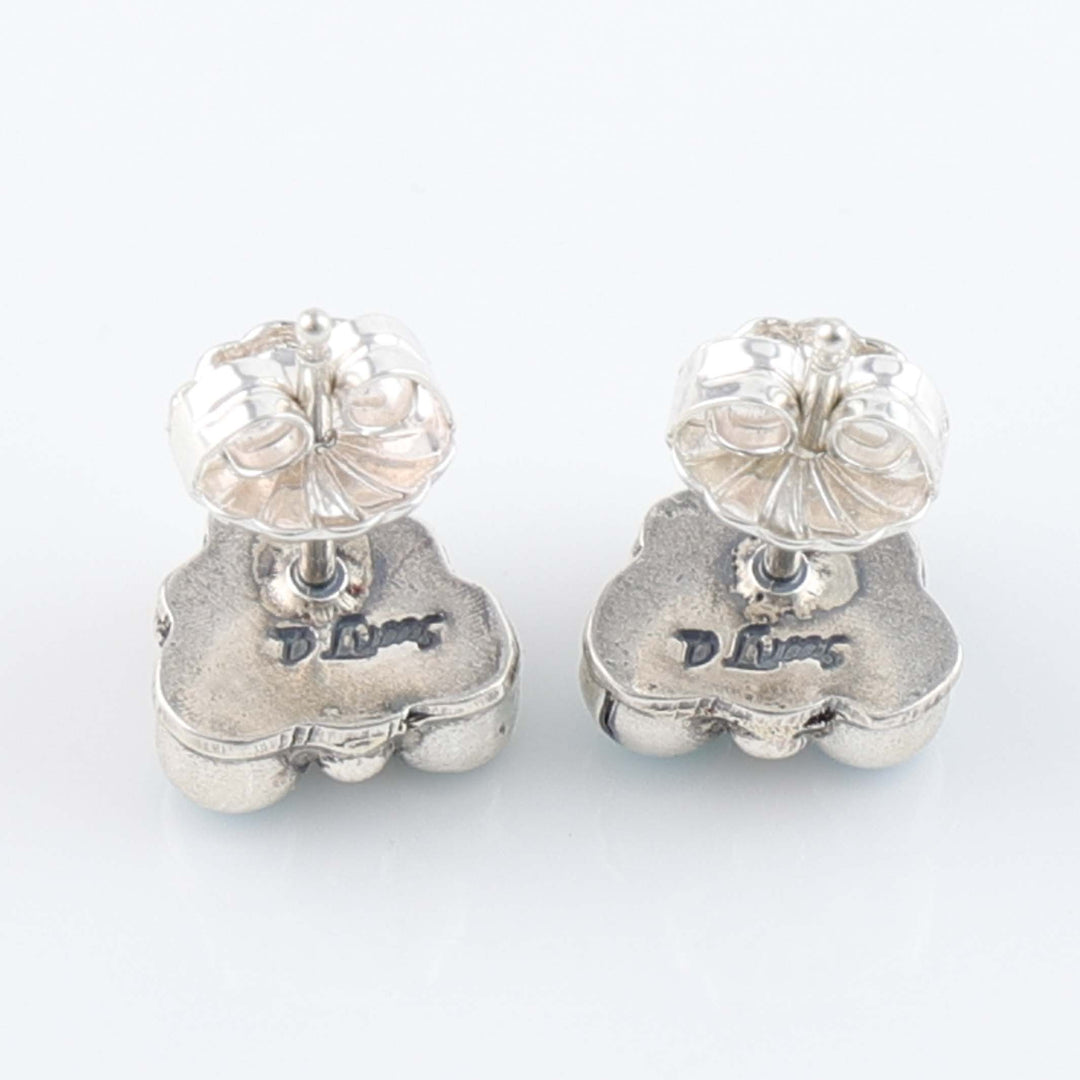 Sleeping Beauty Turquoise Three-Stone Post Earrings