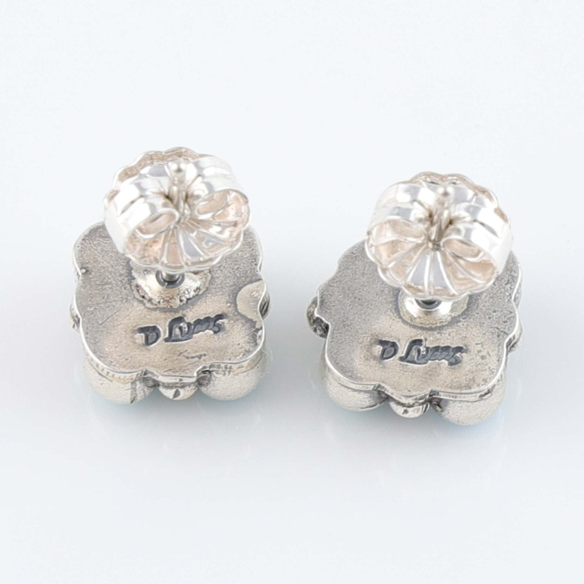 Sleeping Beauty Turquoise Four-Stone Post Earrings by Don Lucas