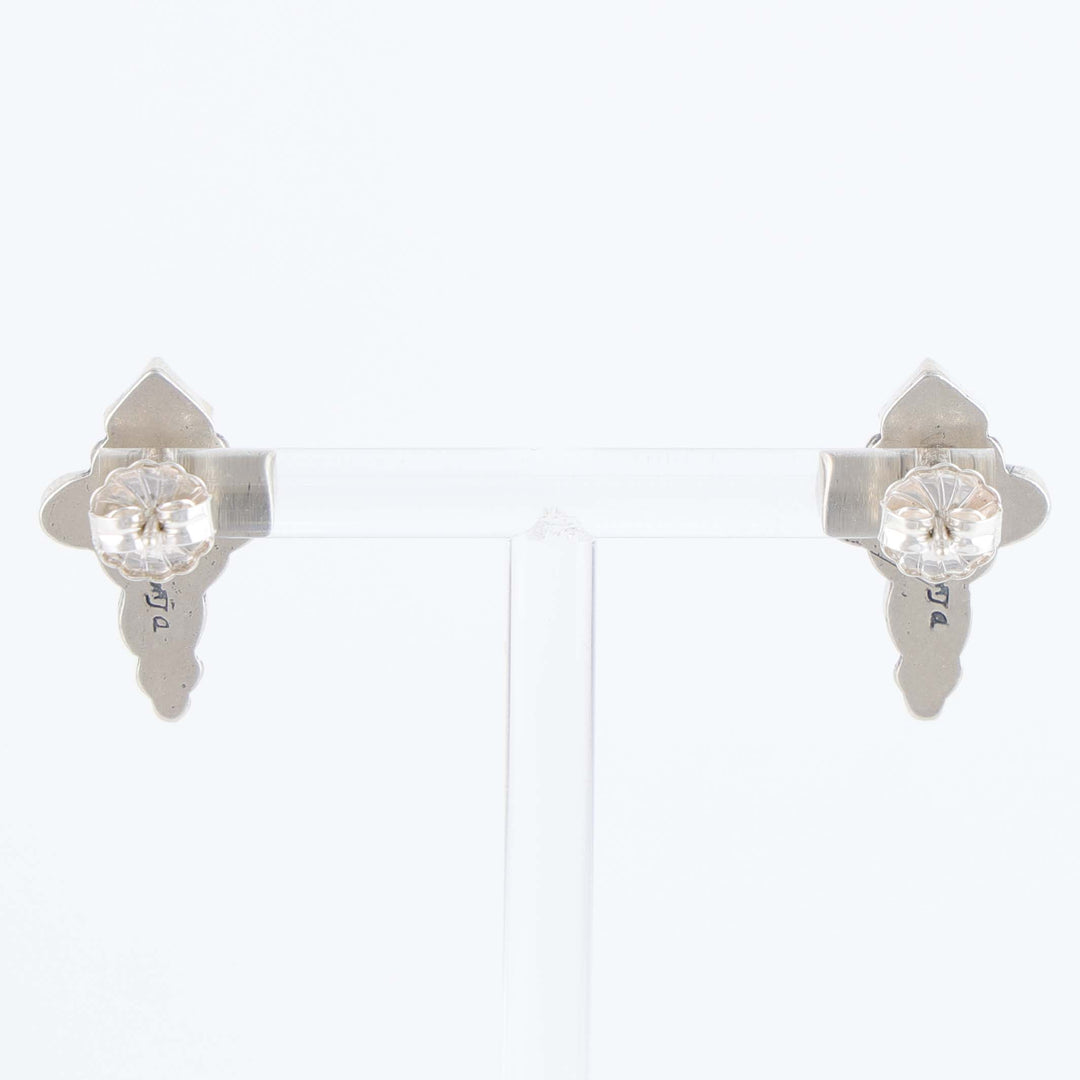Sleeping Beauty Turquoise Cross Post Earrings