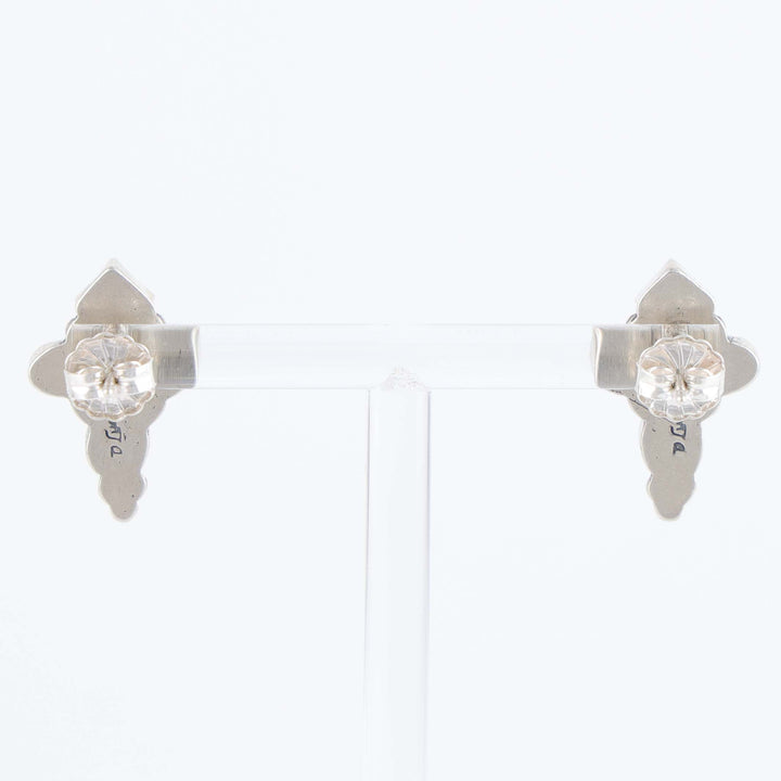 Sleeping Beauty Turquoise Cross Post Earrings