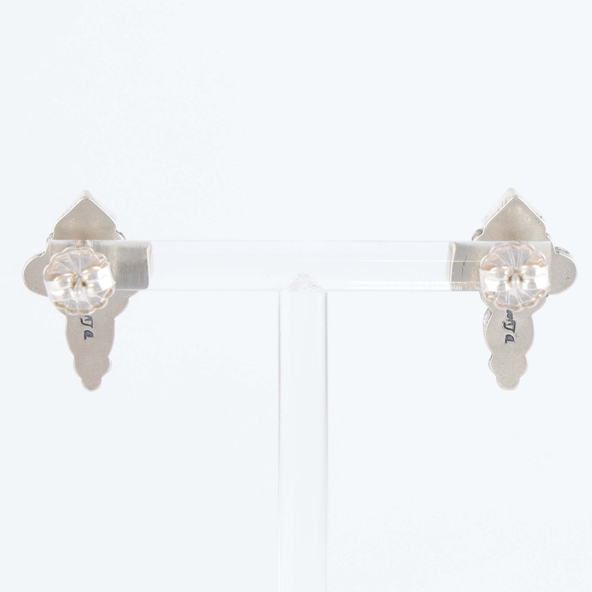 Multi-Stone Cross Post Earrings by Don Lucas