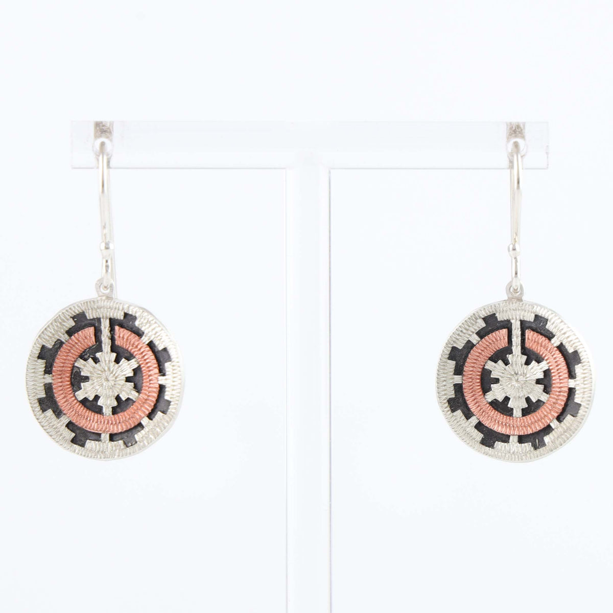 Navajo Ceremonial Basket Earrings by Roland Begay