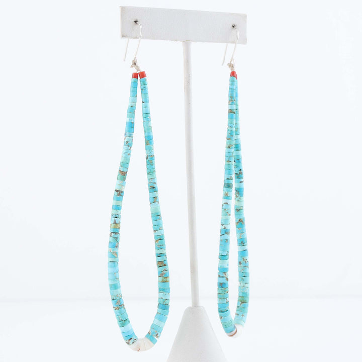 Navajo Lone Mountain Turquoise Earrings