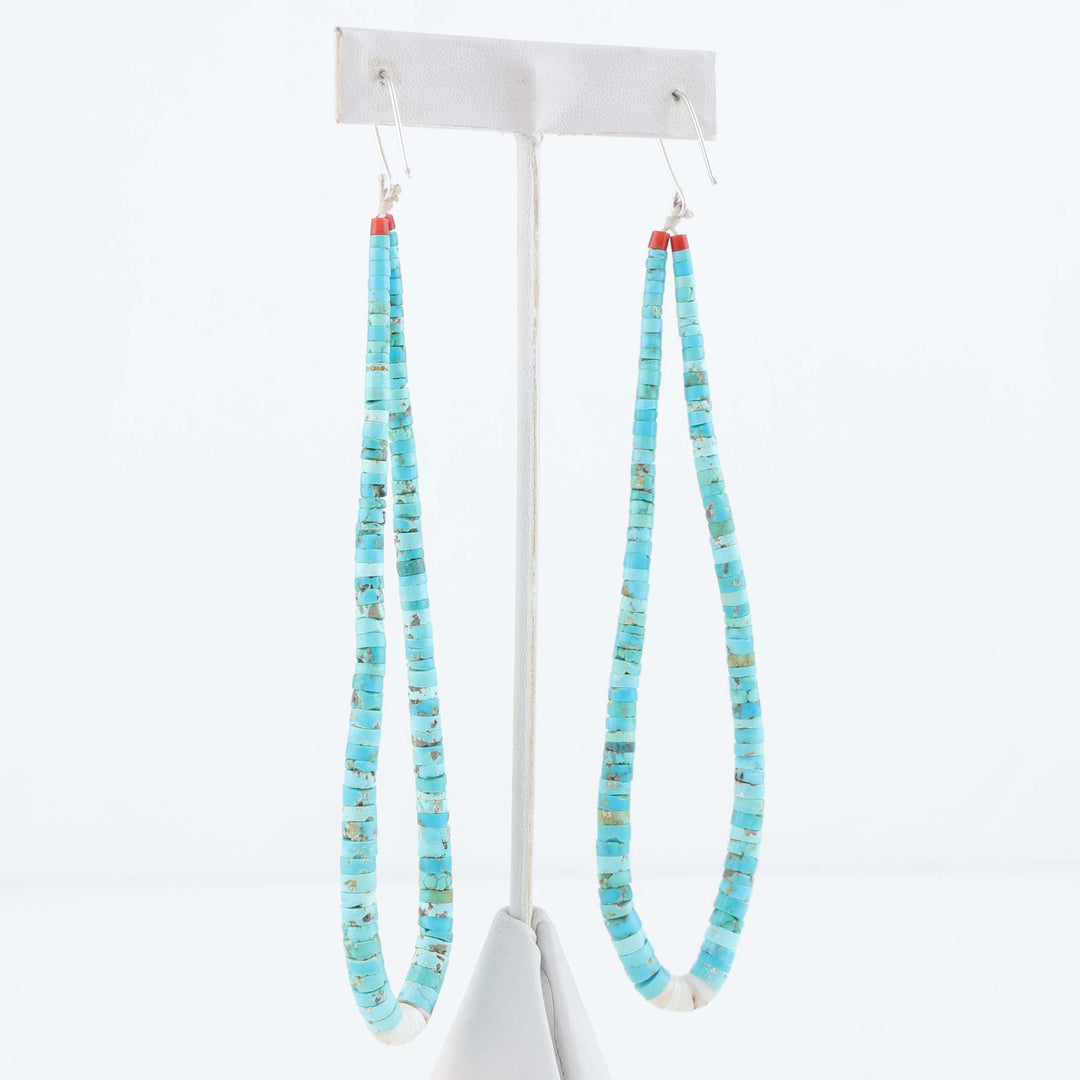 Navajo Lone Mountain Turquoise Earrings
