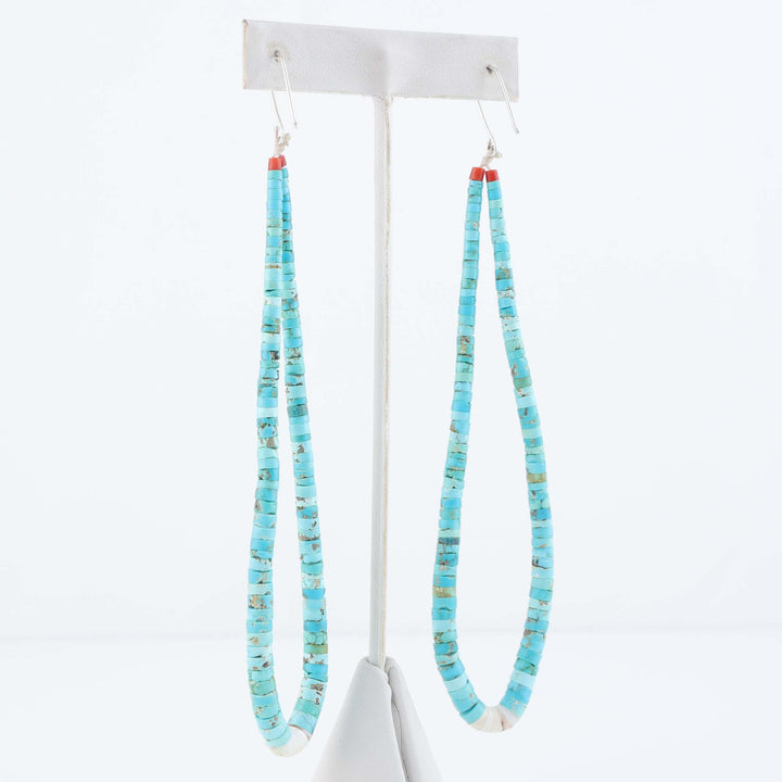 Navajo Lone Mountain Turquoise Earrings