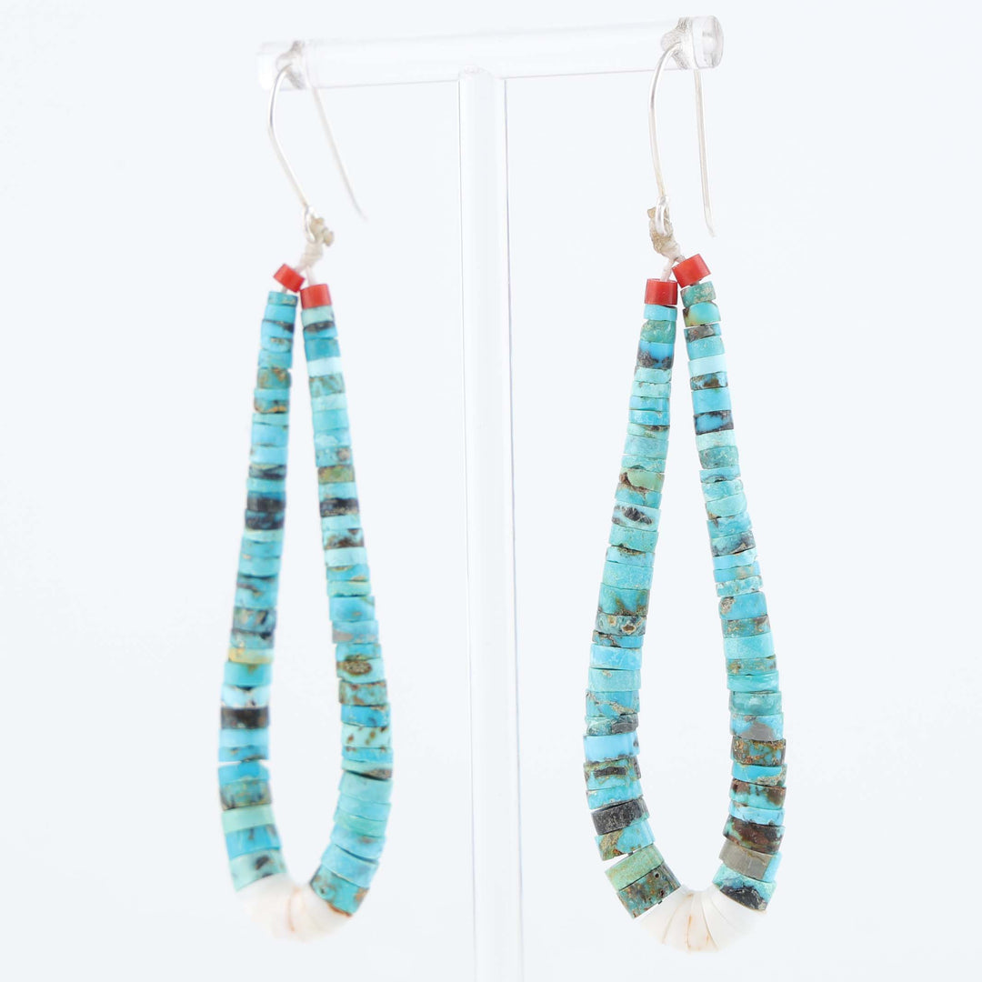 Navajo Blue Diamond Turquoise Earrings