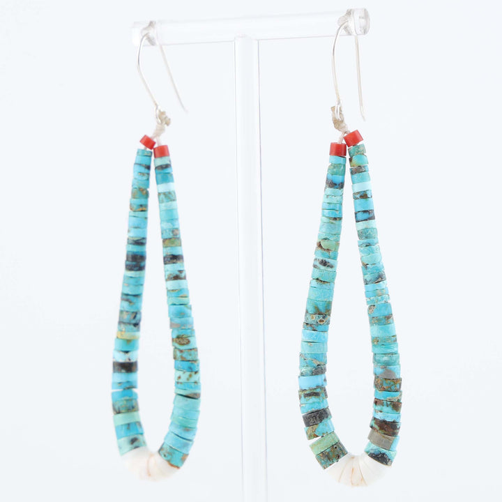 Navajo Blue Diamond Turquoise Earrings