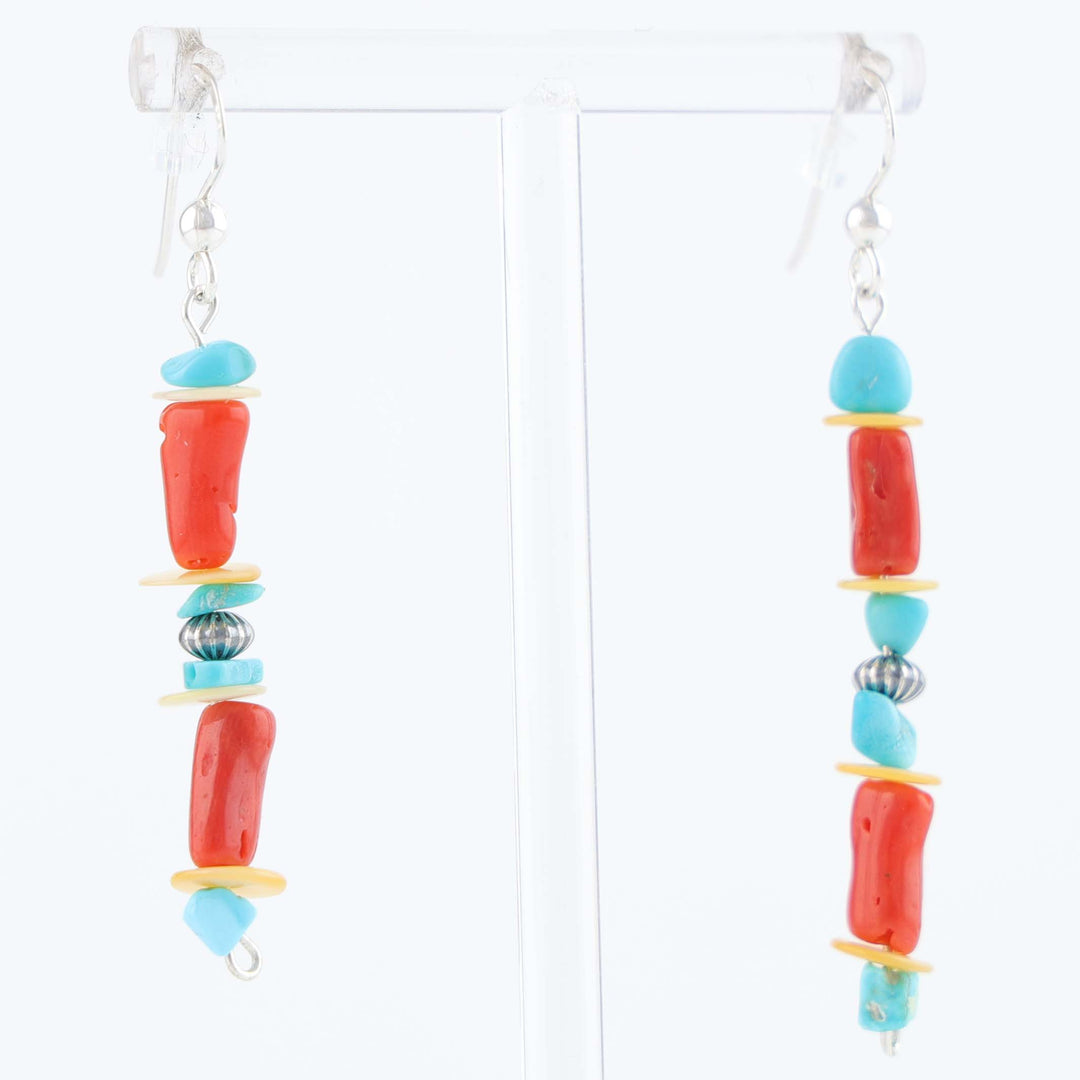 Navajo Multi-Stone Bead Earrings