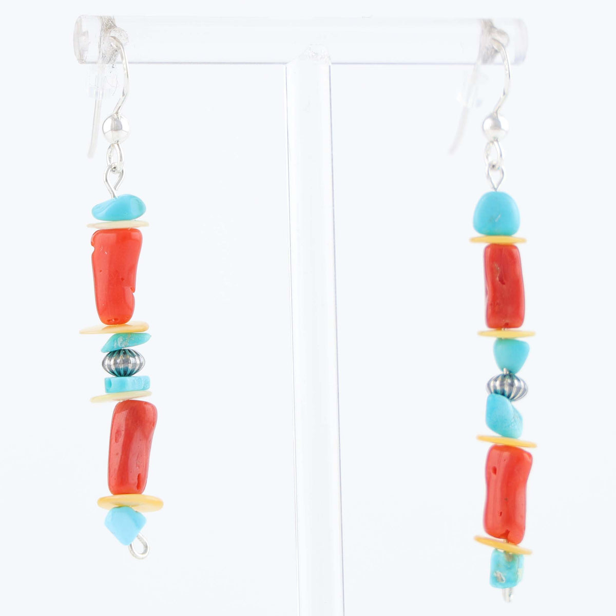 Navajo Multi-Stone Bead Earrings by Hailee Tabaha