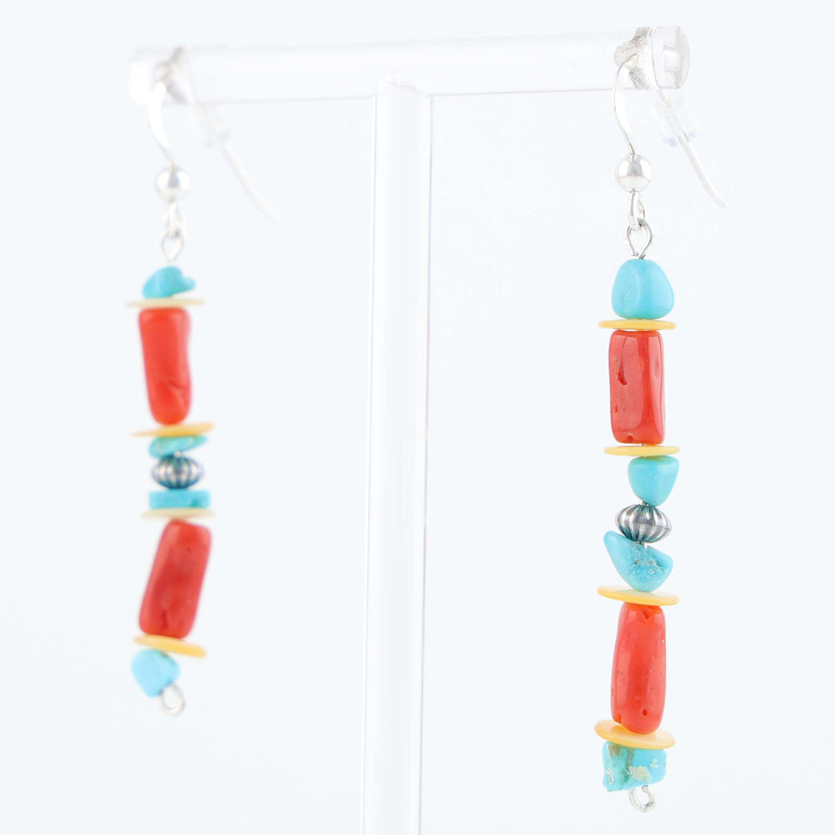 Navajo Multi-Stone Bead Earrings by Hailee Tabaha